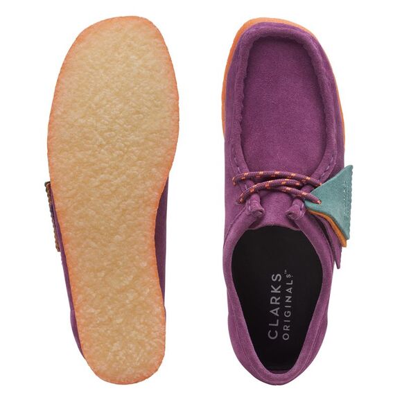 Clarks Womens Wallabee Purple Shoes (NWT) - Picture 6 of 6